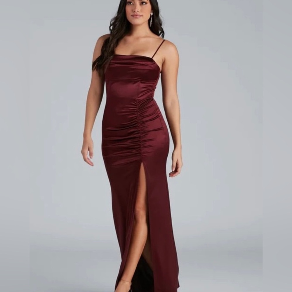 Burgundy long dress